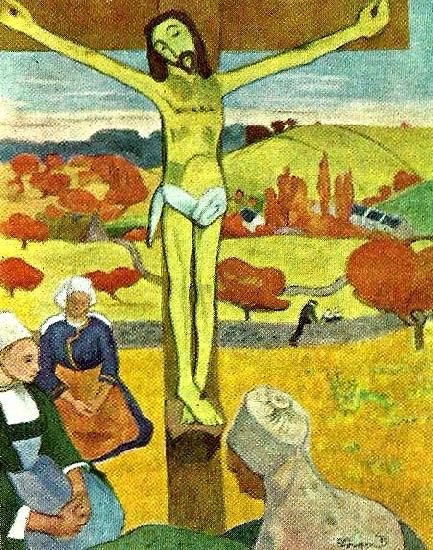 Paul Gauguin den gule kristus France oil painting art